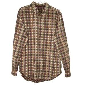 The Territory Ahead M Mens Checked Multicolor Button Front Shirt Gorpcore